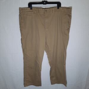 Duluth 46x30 Flex Ballroom Khakis Men's Work Pants Stretch Cotton Gusset Beige